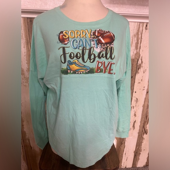 Spirit Jersey Tops - NEW Spirit Jersey Football Shirt Long Sleeve woman’s Size large